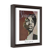 Cargar imagen en el visor de la galería, Nina Simone Vertical Framed Premium Gallery Wrap Canvas