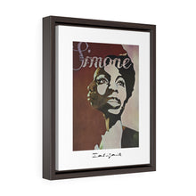 Cargar imagen en el visor de la galería, Nina Simone Vertical Framed Premium Gallery Wrap Canvas