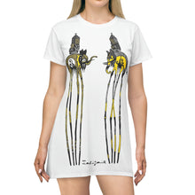 Cargar imagen en el visor de la galería, Dalí Elephants T-Shirt Dress (AOP) by Insignia