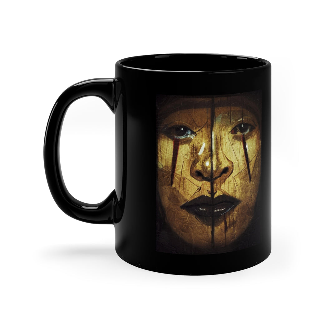 Primal face 11oz Black Mug by Insignia