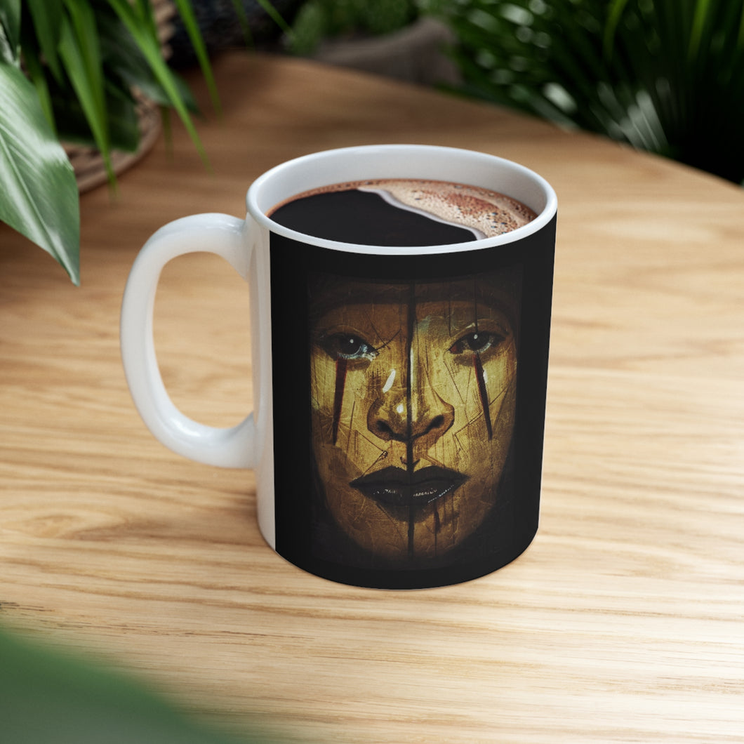 Primal face Ceramic Mug 11oz by Insignia