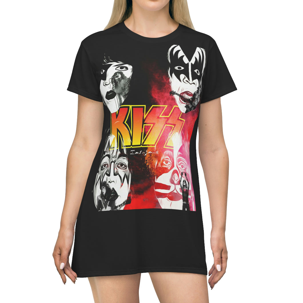 The Kiss All Over Print T-Shirt Dress by Insignia