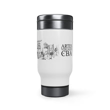 Cargar imagen en el visor de la galería, Artes Visuales CBA Stainless Steel Travel Mug with Handle, 14oz by Insignia
