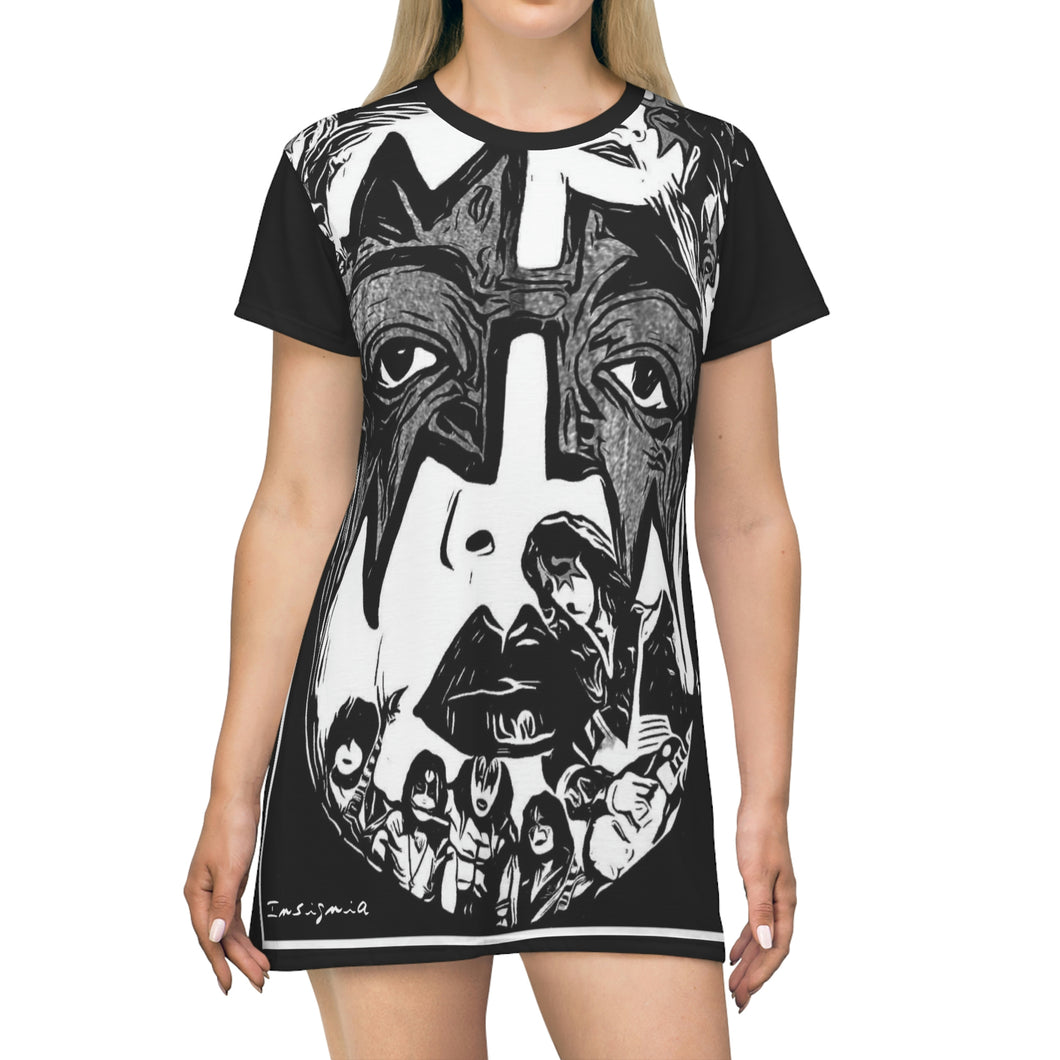The Kiss All Over Print T-Shirt Dress by Insignia