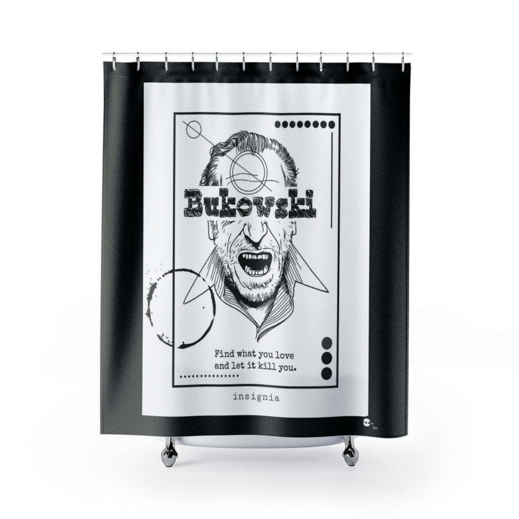 Bukowski Shower Curtains by Insignia
