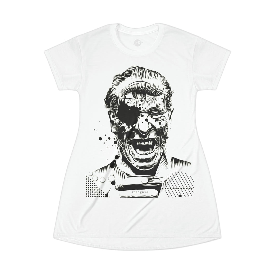 Bukowski T-Shirt Dress (AOP) by Insignia