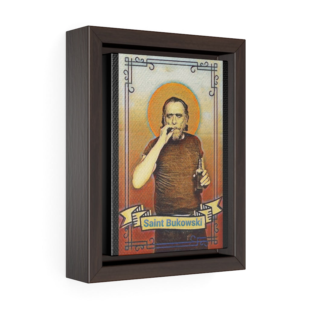 Bukowski Vertical Framed Premium Gallery Wrap Canvas
