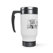 Cargar imagen en el visor de la galería, Artes Visuales CBA Stainless Steel Travel Mug with Handle, 14oz by Insignia
