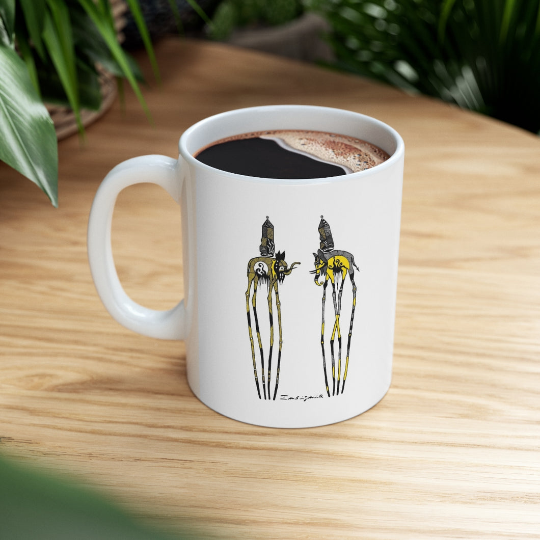 Two Elephants Ceramic Mug 11oz by Insignia